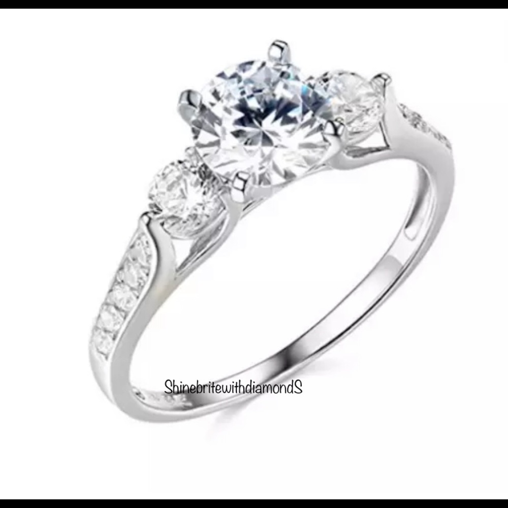 14k White Gold Diamond Ring